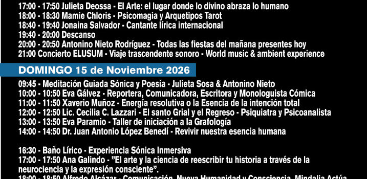 Programa Essentia 14 y 15 de noviembre 2026